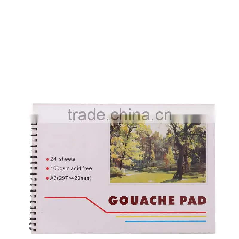 high quality gouache drawing pad /A3 gouache pad