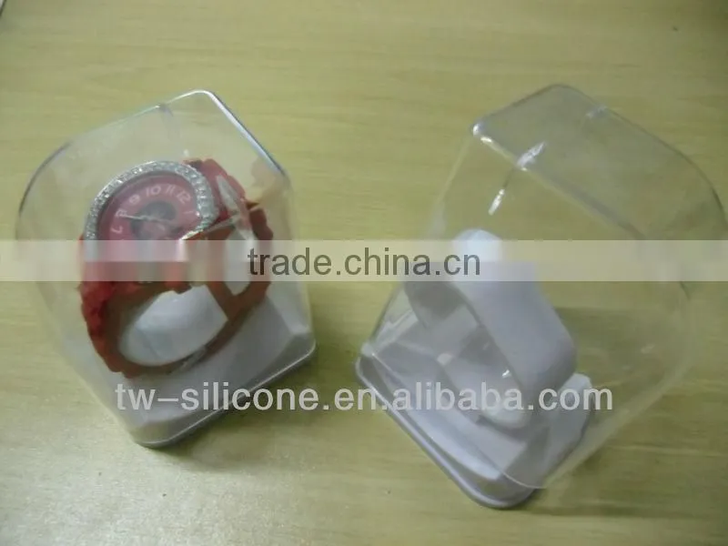 clear plastic watch box custom logo plastic watch box