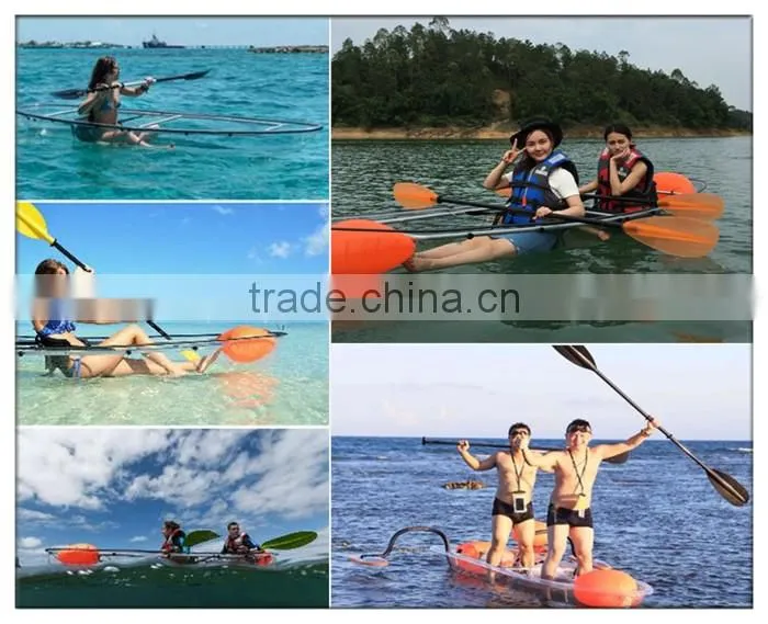 2 person clear bottom pedal fish kayak made in china
