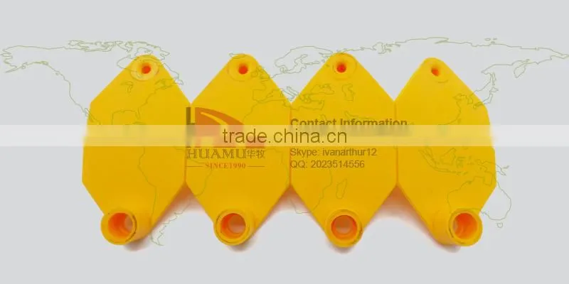 pig ear tag with TPU material in orange 32*32 mm