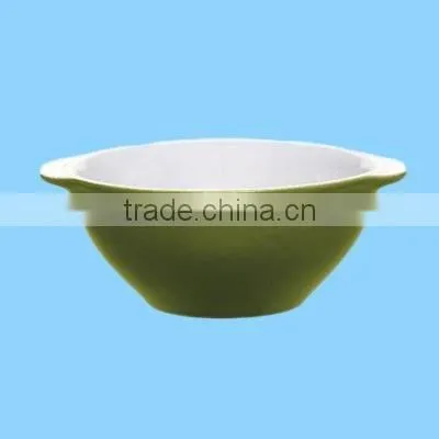 round blue ceramic baking plates