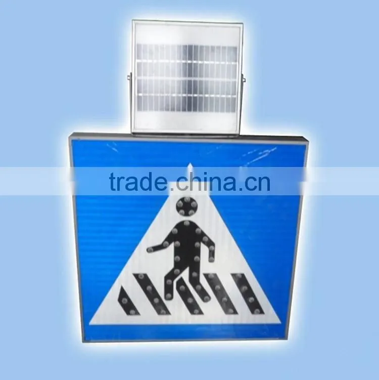 LED Ban pedestrians solar traffic sign