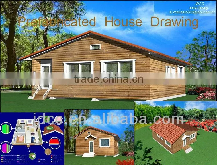 economic modern prefab steel villa