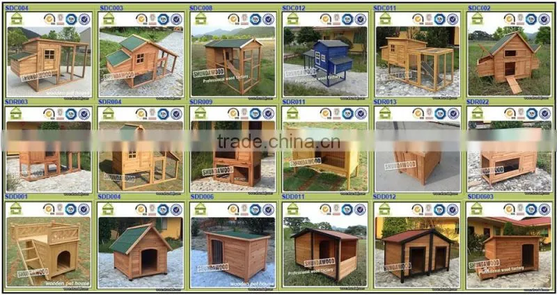 SDR020 Commercial Luxury rabbit cage wooden rabbit cage with Hay rack