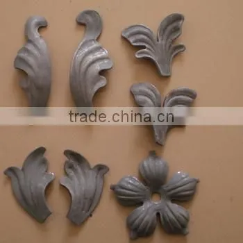 cast metal leaves