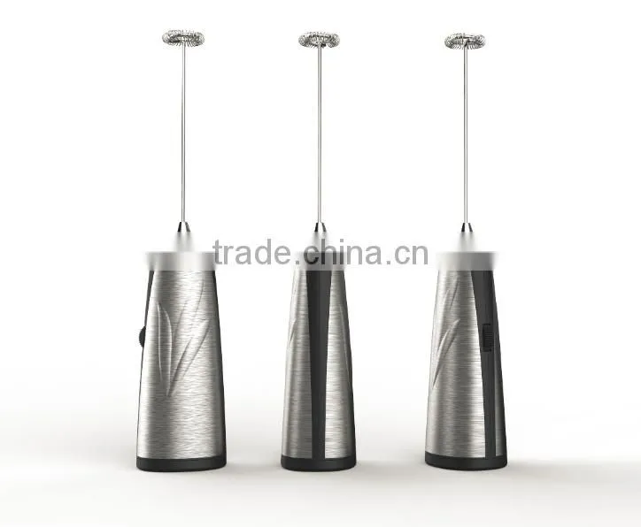 2016 hot promotional stepless speed handheld Stainless steel electric milk frother