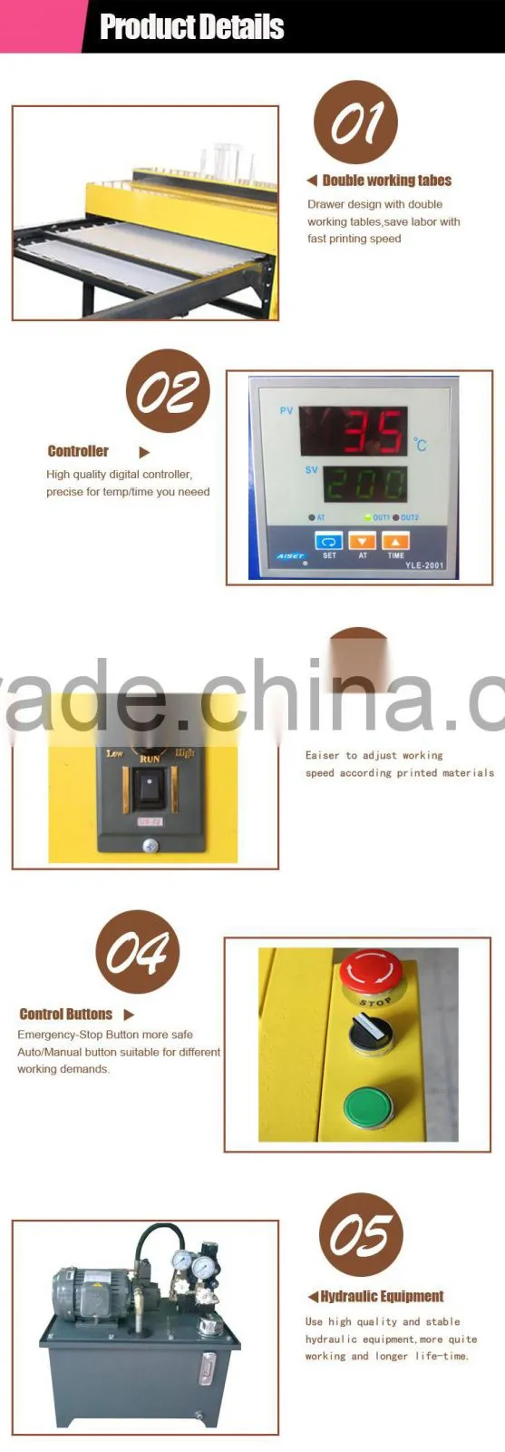 High pressureair automatic highly-efficient double location 99.00 heat press mach