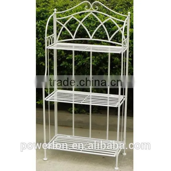 Hand Made Lovely Antirust 3 Tier Metal Flower Shelf
