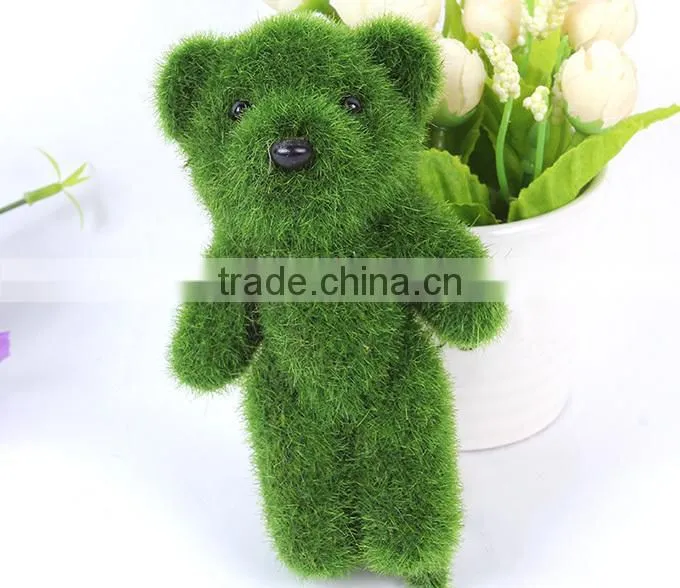 Miniascape decoration little bear artificial flocking toys