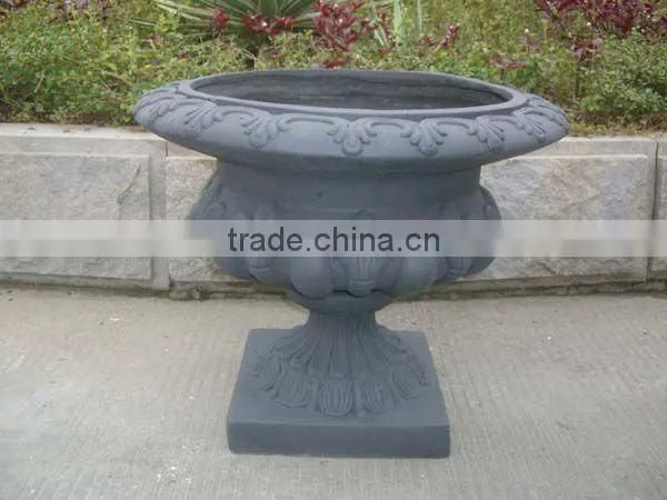 2014 popular tankshaped fiber clay garden flower pot QL-213-1