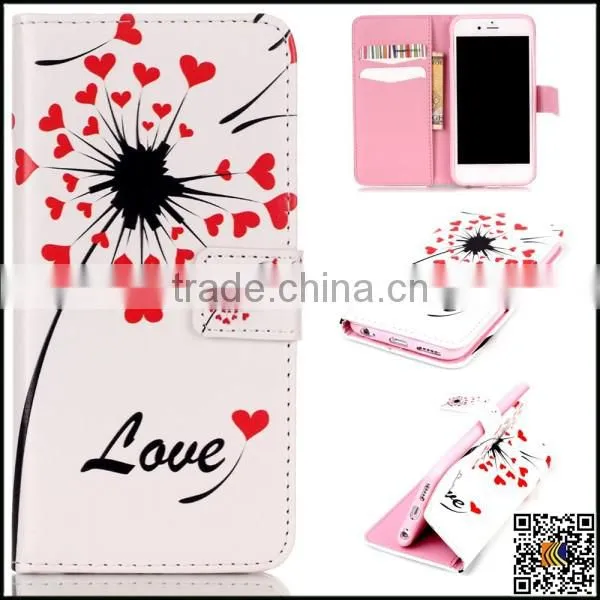 2016 Wholesale wallet flip leather case for iphone 6, flip leather holster for iphone6,customized flip case