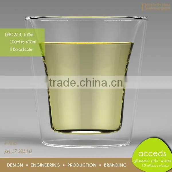 Clear Borosilcate Glass Double Wall Tumbler