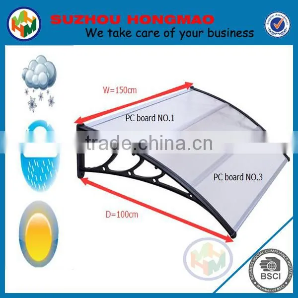 Europe design clear PC plastic garden gazebo awnings used for sale