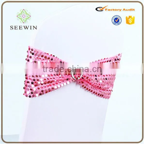 colorful sequin chair band for chair decorative