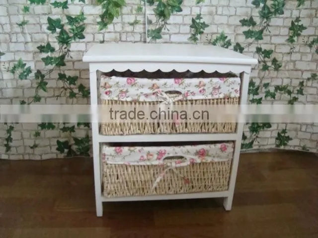 hot sale modern style white wooden cabinet with 2 drawer