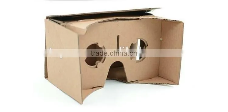 Factory Wholesale 3D VR Box Google Custom Cardboard Glasses 2.0 for Mobile Phone