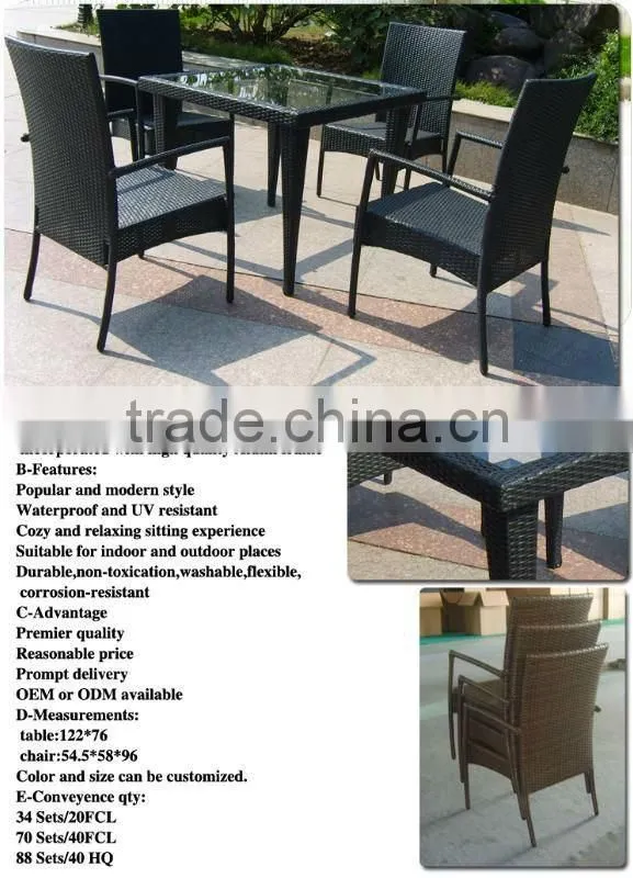 rattan dining set with rectangle table and chairs outdoor furniture