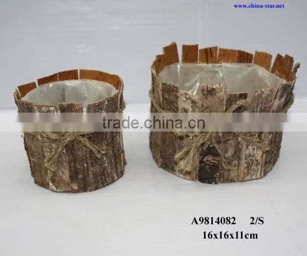 plantting baskets birch bark