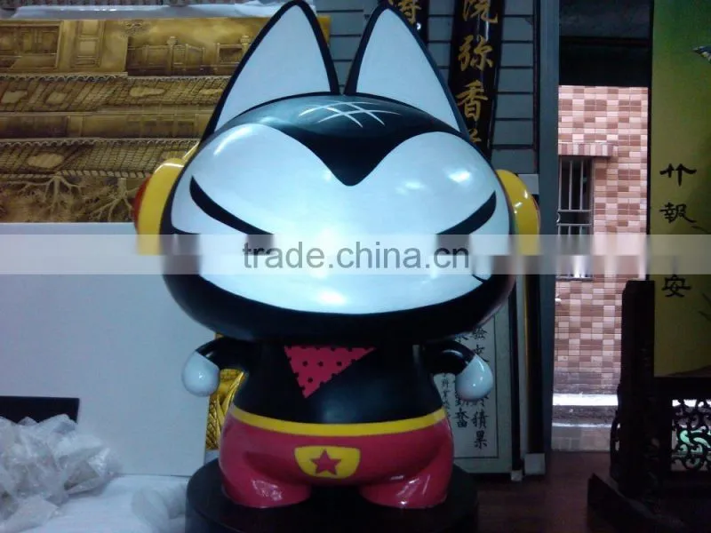 FRP cartoon cat statue