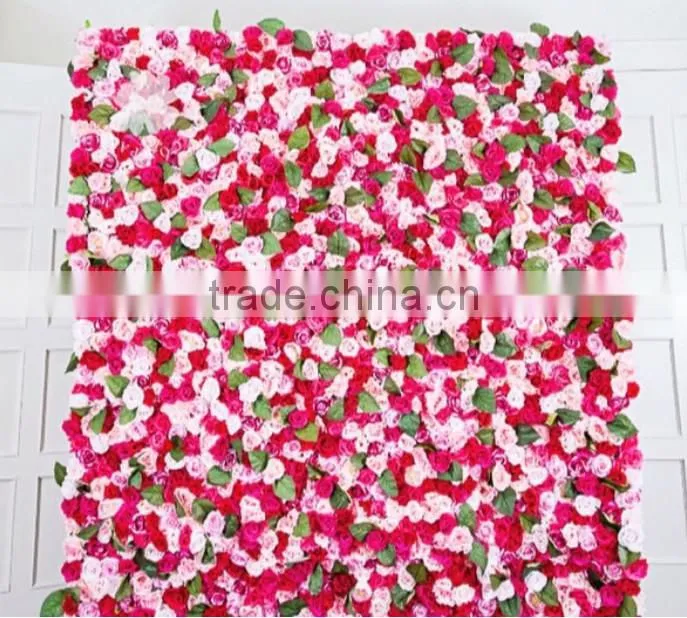 GNW FLW1507-1 Artificial Rose and Hydrangea Blossom Flower Wall for wedding decoration