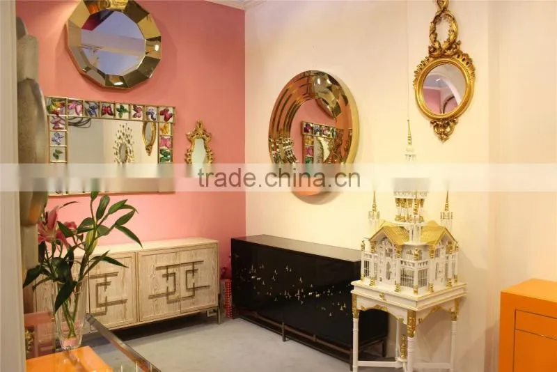 High end hotel Rectangle wall mirror, Iron decorative mirror