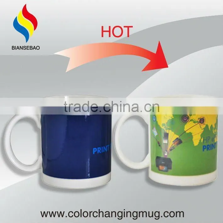 Promotion Ceramic Item Mug Cup With Color Changing Printing