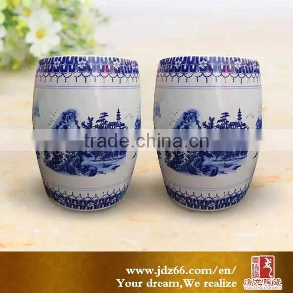 Chinese style good quality blue and white garden stools