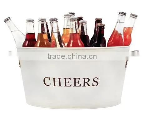 Promotional galvanized beverage tub