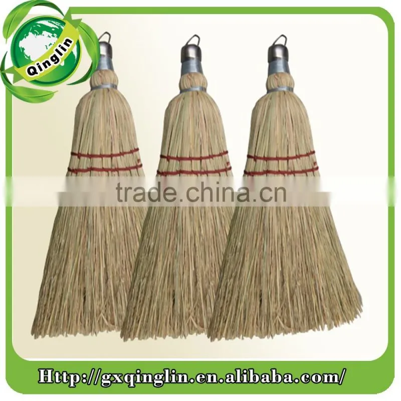 New product home usage Straw corn Broom with wooden handle