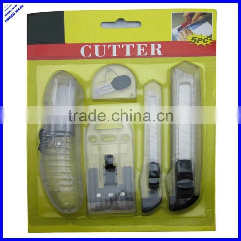 Different colors 4pcs utiity knife set with factory price