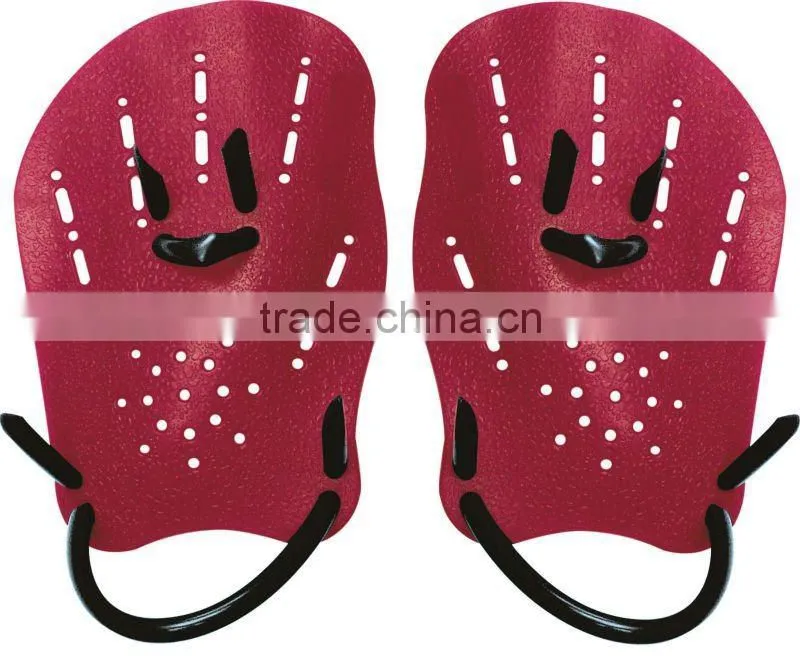 yellow swimming hand paddles
