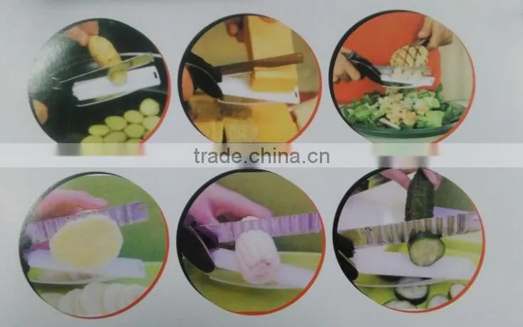7 in 1 Kitchen Clever Scissors Shears Multi Function Clever Cutter Food Choppers Smart Knife Board Vegetable Slicer