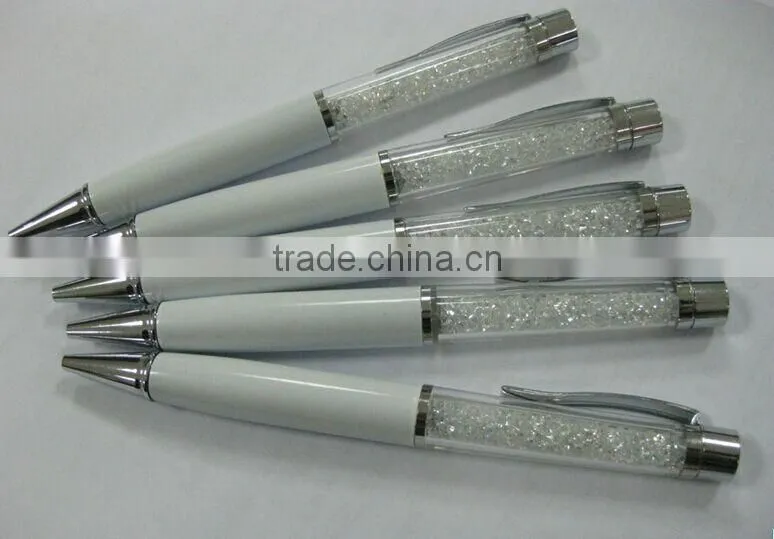 very cheapest !!! metal white jumbo crystal diamond new ball pen/promotional ball pen/shining ball pen