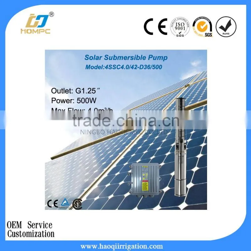 DC36V 4 inch Centrifugal Submersible Pump solar powered water pump