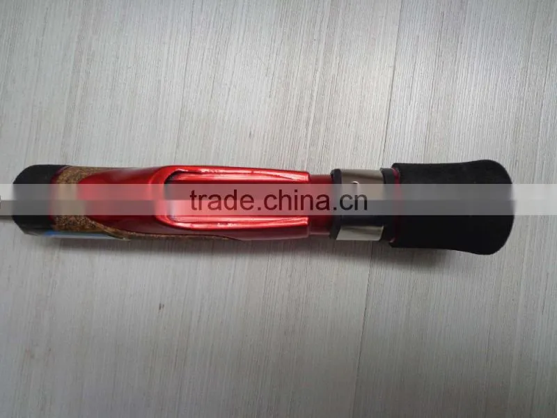 Solid Carbon Fiber Fishing Rod , Ice Fishing Rod with Red Cork Handle