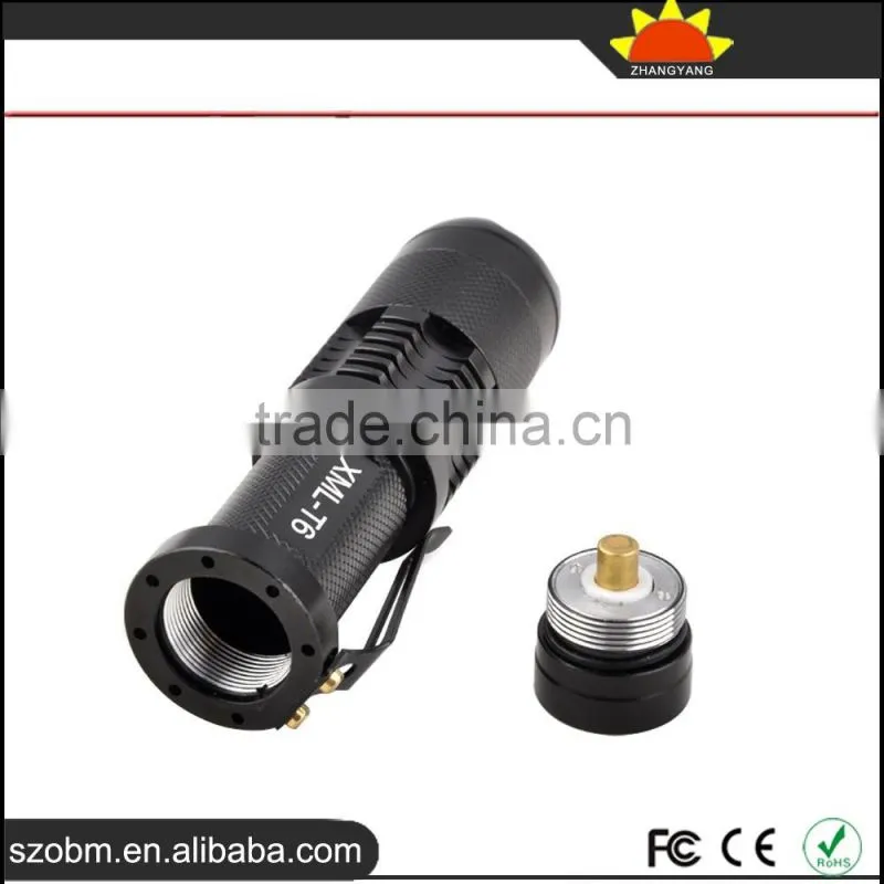 Hot sales Tactical flashlight ,XM-L T6 1000 lm Led flashlight ,Zoomable Flashlight