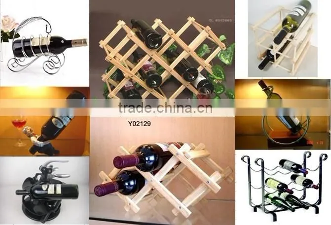 Fashion latest style beautiful checkered wooden wine rack