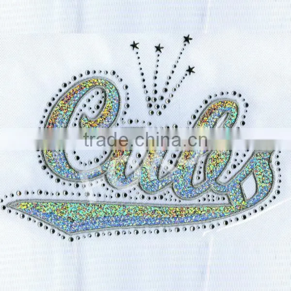 sequin embroidered iron on letter for garment FOKSY