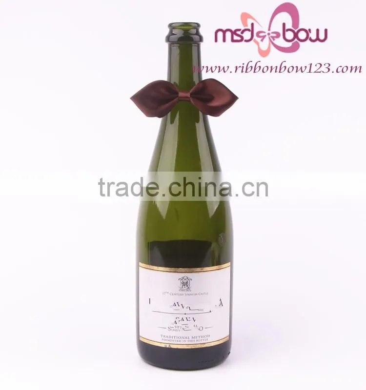 christmas wine bottle ribbon bow with elastic