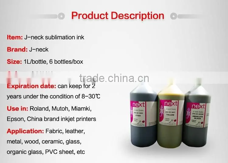 Italy quality j teck sublimation ink for roland mutoh mimaki