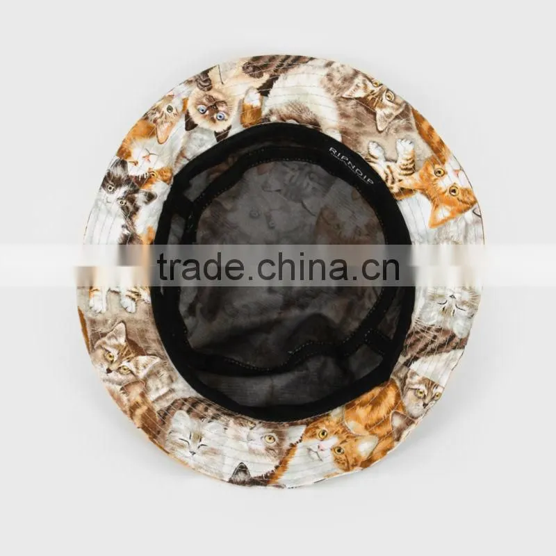 small quantity wholesale all over print fashion tie dyed custom made bucket hat