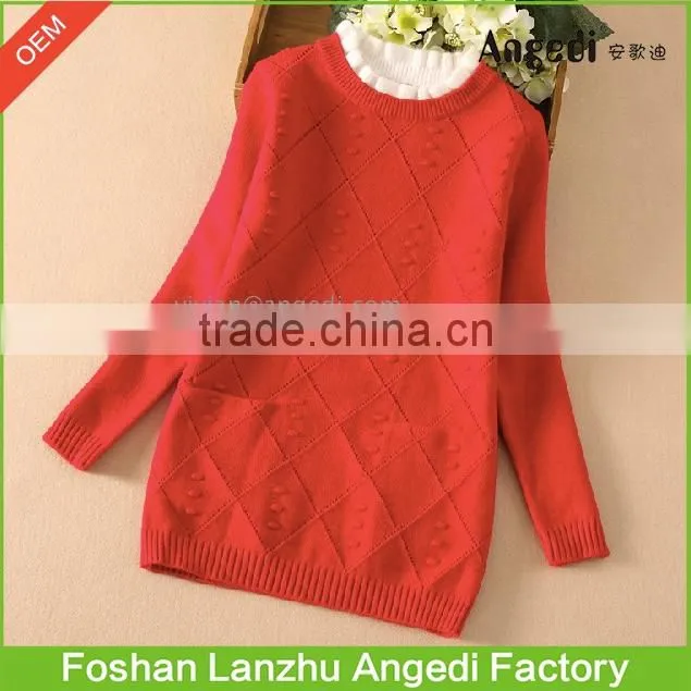 OEM supply Girls winter clothing thermal dress Hoodless Sweater Dress for girl 2-14yrs