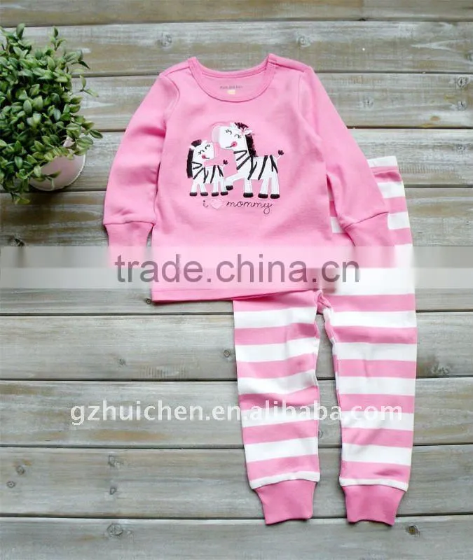 2011 autumn baby clothes set 100% cotton embroider baby pajama