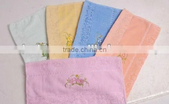 cotton embroider logo beach towel