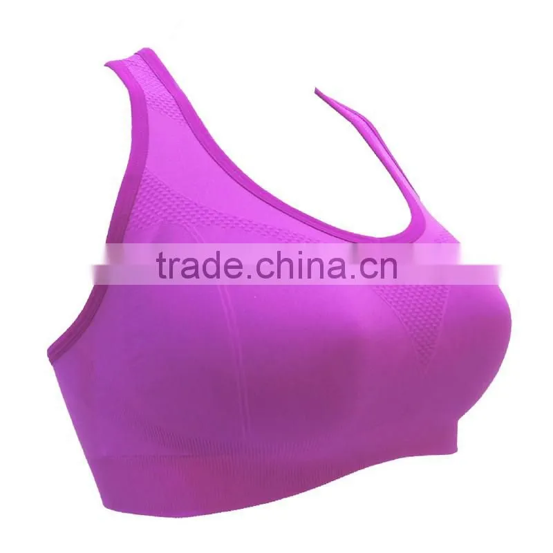 New purple wireless bra top soft plain sexy bra underwear seamless fitness yoga bra