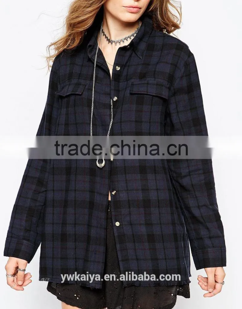 2015 KAIYA elegant design blouses ladies western wear oversized shirt dress long sleeve party holiday wearing