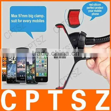 Multi-functional universal mobile phone holder with gooseneck