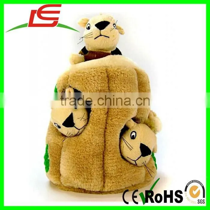 china suppliers Plush Puppies doll Hide A Squirrel for Dog Toy