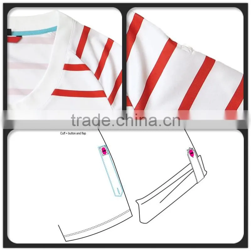 T184-092-1481SG Stripe T shirt High Quality Custom T-shirt