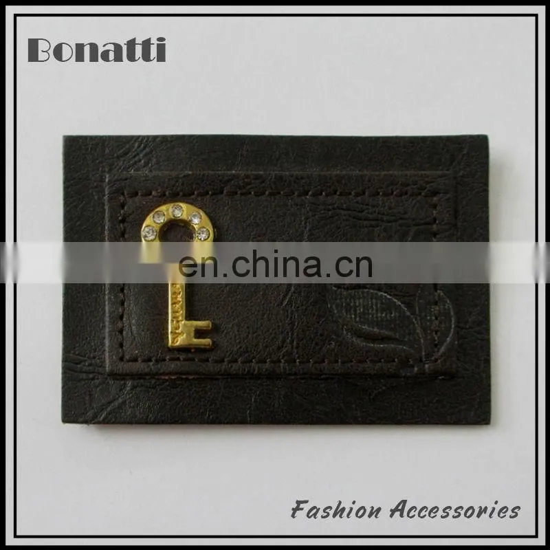 fashion rhinestone leather labels